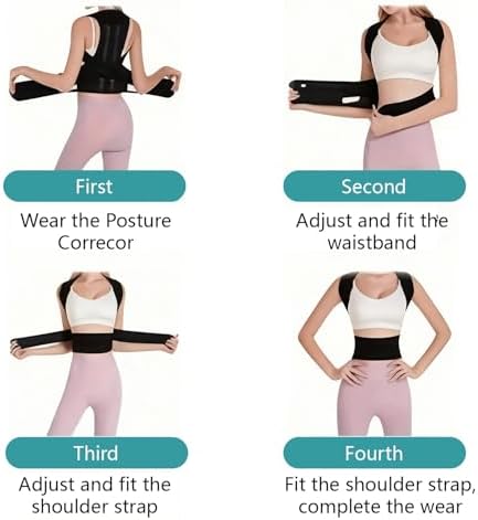 Upgraded Back Brace,Posture Corrector,Lumbar Support with Shoulder Support,Adjustable Full Back Straightener for Upper & Lower Back Pain Relief, Hunchback, Scoliosis & Spine Alignment (S)