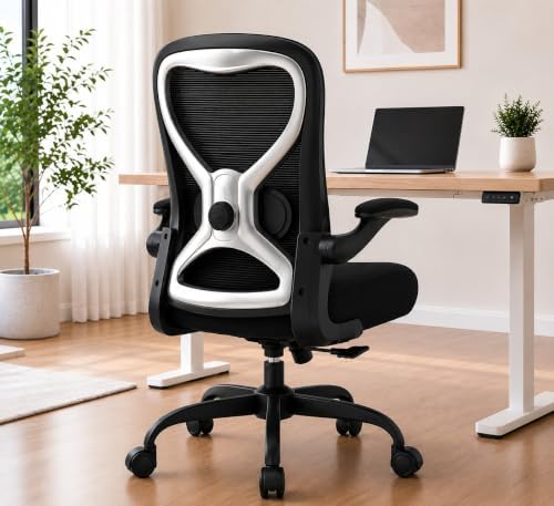 Ergonomic Home Office Chair, 4-Way Lumbar, Thick Cushion, 330LBS