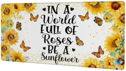 Sunflower Large Mouse Pad Non-Slip Rubber Long Gaming Desk Mat