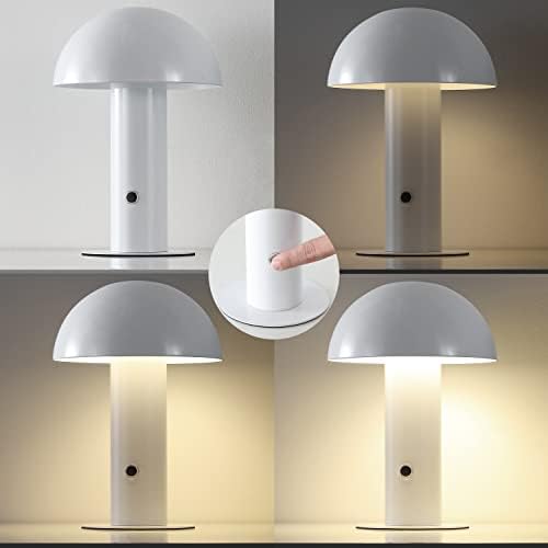 JONATHAN Y Boletus Mushroom Desk Lamp 10.75" Metal LED, White