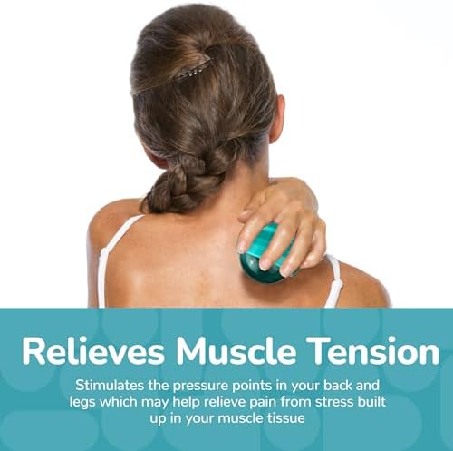 BioSwiss Roller Ball Massager, Handheld Full Body Massage Tool for Back, Legs, and Muscles