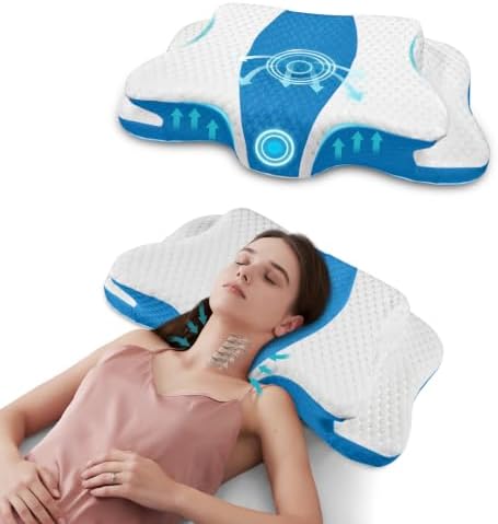 CHxxy Cervical Neck Pillow for Pain Relief Sleeping, Memory Foam Pillows