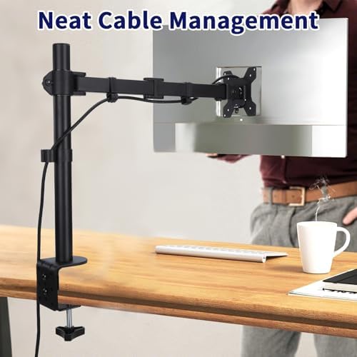 Single Monitor Arm Mount for 13-32 Inch Screen Up to 22lbs