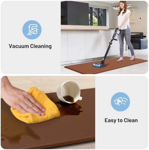 StepLively Kitchen Mat for Floor 2 PCS, Anti Fatigue Rugs, Terracotta Brown