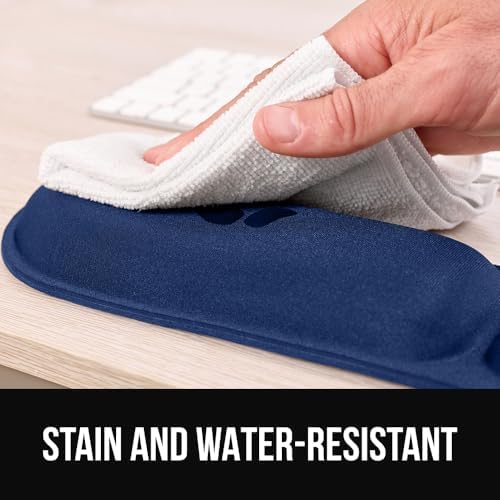GORILLA GRIP Memory Foam Wrist Rest for Computer Keyboard, 4 Piece Navy Blue