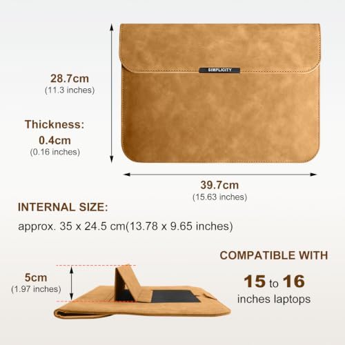 15-16 Inch Laptop Sleeve Case for MacBook Air 15/Pro 16/15 - Khaki