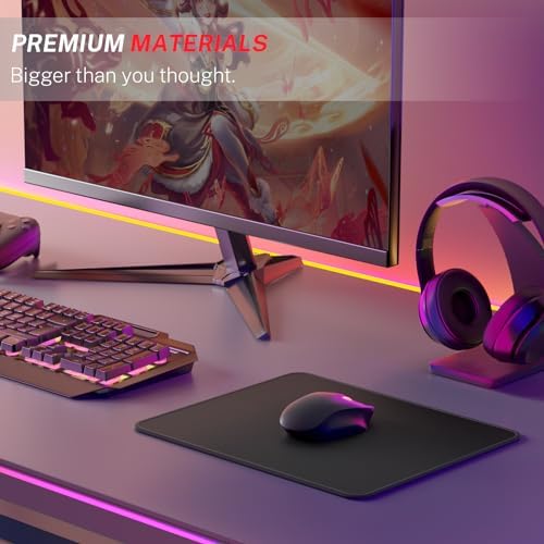 MROCO Essential Gaming Mouse Pad, 40% Expanded Size, 12.6 x 10.8 in, Black