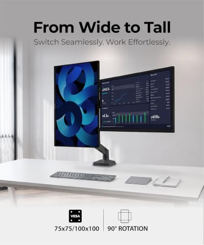 Modernsolid Dual Monitor Arm Desk Mount for Two 17-32 Inch Screens