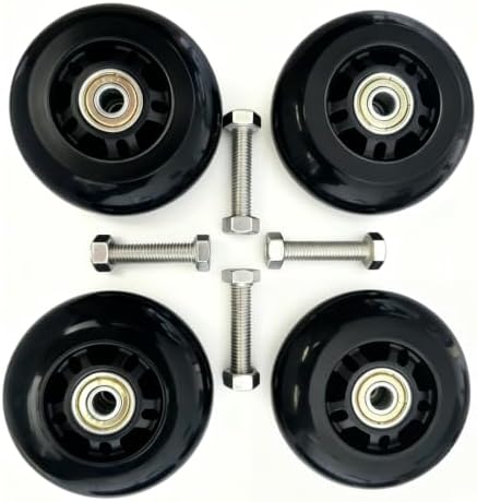 3 inch Chair PU Universal Wheel 24mm Wide 75mm Flat Universal Wheel, Roller Bearing Office Chair Storage Car Roller Car Supermarket Cart Luggage Case Small Furniture.