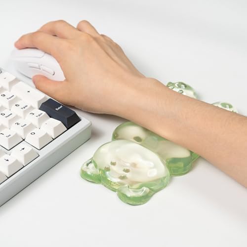 Ergonomic Gel Mouse Wrist Rest –Green Clear Cute Bear Mouse Wrist Rest