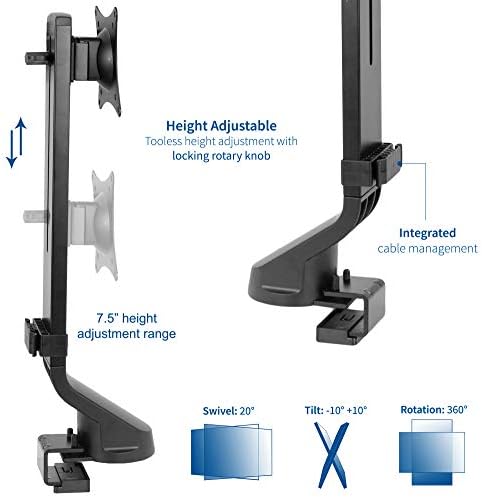 VIVO Adjustable Single Monitor Mount for Sit-Stand Workstation, Desk Converter, Monitor Arm Fits 1 Screen up to 32 inches, STAND-V001U