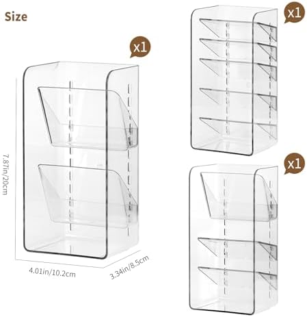 PAVSTINE 3 Pack Medicine Cabinet Organizer, Clear Open Storage Compartment