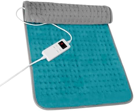 Electric Heating Pad for Back Pain Relief, Large Heating Pads for Body Muscle Pain Cramps Relief, 6 Heating & 4 Timer Setting, Machine Washable, Gift for Grandparents(17'' x 33'')