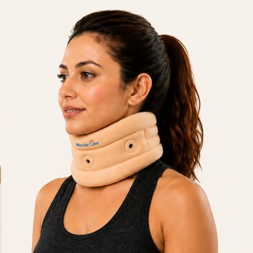 Wonder Care Neck Brace for Sleeping Cervical Collar Adjustable Neck Support Brace Relief Cervical Spine Pressure Ideal for Travel, Office Workers & Neck Injury Recovery, Large