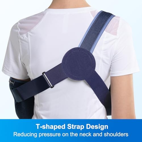 Velpeau Medical Arm Sling Shoulder Immobilizer for Women and Men, Blue XL
