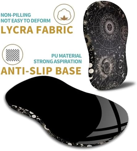 Hokafenle Ergonomic Mouse Pad Wrist Support with Massage Design, Wrist Rest Pain Relief Mousepad with Memory Foam&Non-Slip PU Base,Mouse Pads for Wireless Mouse (12x8 inch,Tarot Constellation)