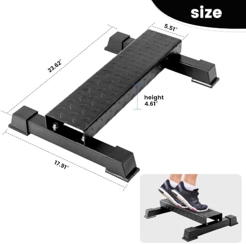 Steel Calf Raise Block, Heavy-Duty Stretch Platform, Leg Workout Equipment