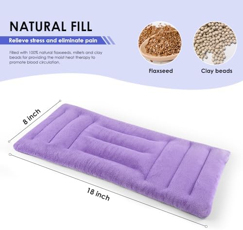 Microwave Heating Pad for Pain Relief, 8 x 18 Purple
