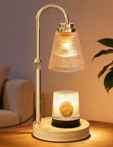 Candle Warmer Lamp with Timer Dimmable, Lamp Candle Warmer Birthday Gifts for Women, Black Adjustable Wax Melter Warmer for Jar Candles, House Warming Gift Home Decor