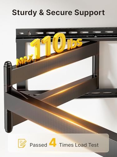 monTEK Long Arm TV Wall Mount for Most 43-80 Inch TVs, Up to 110 lbs