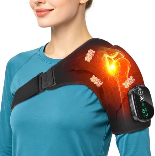 Cordless Shoulder Heating Pad with Massage FSA Eligible Shoulder Massager