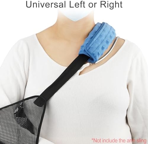Cushioned Arm Sling Padding for Neck Slim Sling Pad Neck Strap Cushion Comfort Shoulder Support Rotator Cuff Surgery Arm Immobilizer Brace Carry Padded Cover Pillow Wrist Hand Injury, 2Pcs Denim Blue