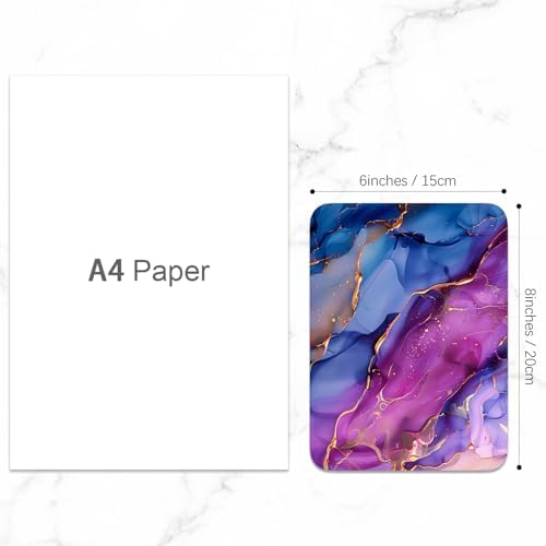 Small Mouse Pad, Mini Mouse Pad 6 x 8 Inch, Thick Rubber Waterproof Mouse Mat, Cute Mousepad for Women Men Wireless Mouse Laptops Home Office, Marble Patterns