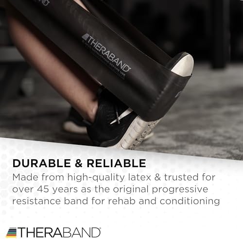 THERABAND Professional Resistance Band, Black Level 5 Special Heavy, 5 ft
