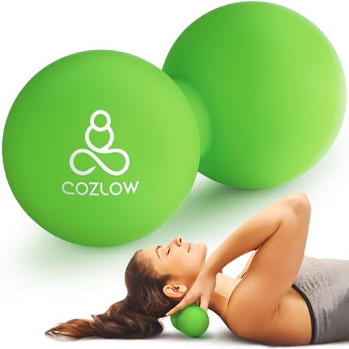 COZLOW Peanut Massage Ball - Deep Tissue Therapy, Pain Relief - Jade Green