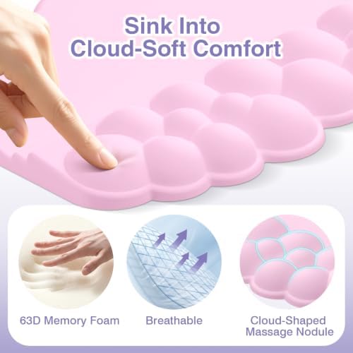 Sushret Cloud Wrist Rest with Keyboard Stand, Keyboard Riser with Wrist Pad