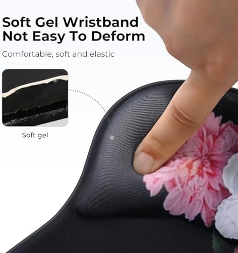 EooCoo Mouse Pad with Gel Wrist Rest, Ergonomic Mousepad Wrist Alignment