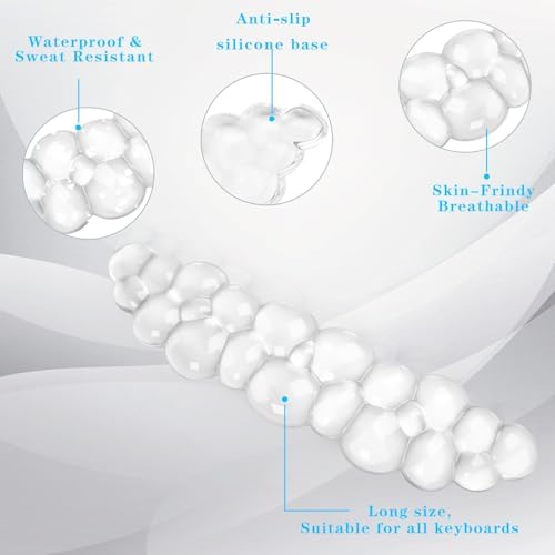 Gel Cloud Keyboard Wrist Rest, Cute Wrist Support and Arm Support Keyboard Rest for Keyboard Typing Pain Relief，Suitable for Office/Computer/Laptop/Gaming（Keyboard Wrist Rest White ）