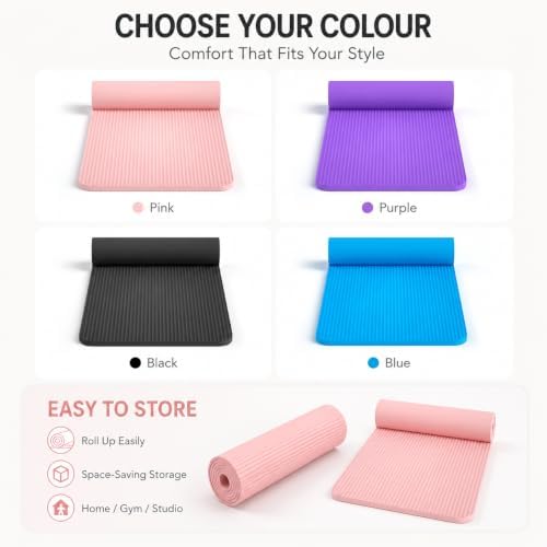 Extra Thick Yoga Mat, High Density Non-Slip Exercise Mat