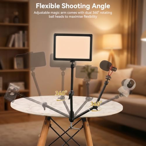 UTEBIT 20" Magic Arm Clamp, Overhead Action Camera Mount Holder Stand