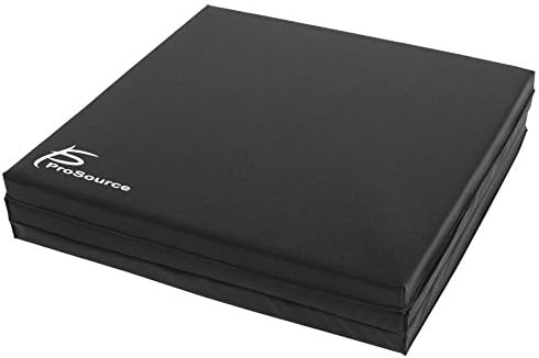 ProsourceFit Tri-Fold Folding Thick Exercise Mat 6’x2’ with Carrying Handles for MMA, Gymnastics, Stretching, Core Workouts