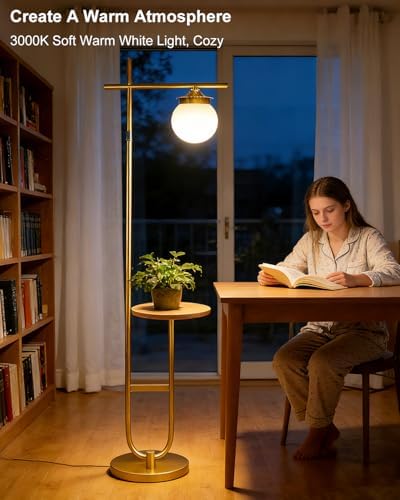 Floor Lamp for Living Room, RGBCW Modern Standing Tall Lamp Remote