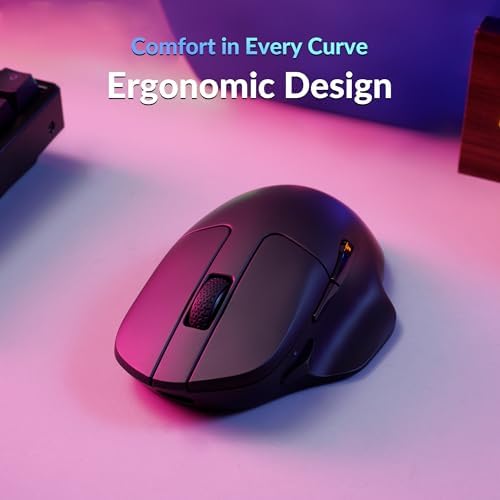Keychron M7 8K Wireless Mouse, 30K DPI, 2.4 GHz/Bluetooth/Wired, 66g, Black