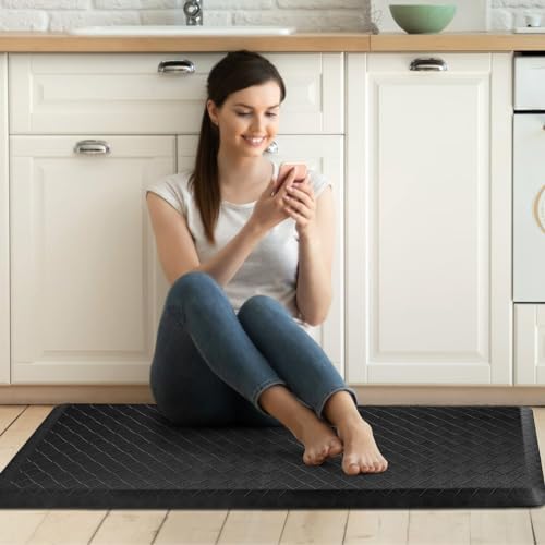 HappyTrends Kitchen Floor Mat - 4/5 Inch Thick Anti-Fatigue Kitchen Rug