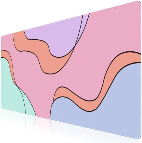 iCasso Desk Mat,XXL Large Mouse Pad for Desk,Colour Topographic