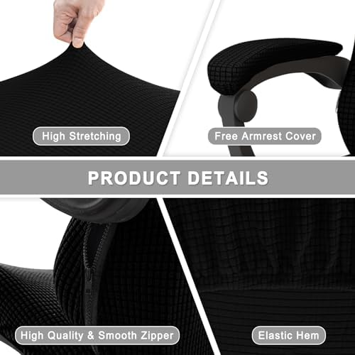 Gaming Chair Cover Game Chair Seat Cover for Reclining Racing Chair, Black