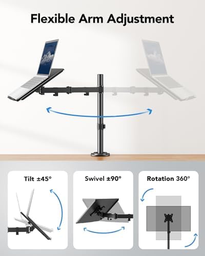 HUANUO Laptop Desk Mount - 17' to 32' Monitor Arm