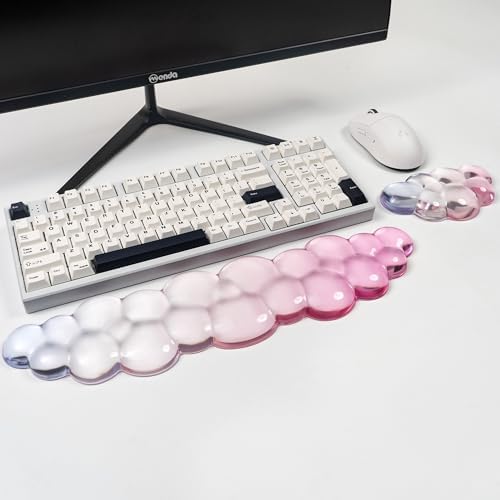 Gel Keyboard and Mouse Wrist Rest, Cloud Wrist Pad for Computer Keyboard