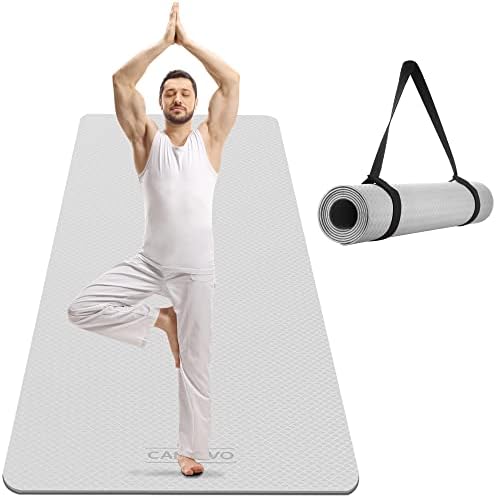 CAMBIVO Extra Wide Yoga Mat for Women and Men (72"/84"x 32"x 1/4") TPE Workout Mat, Non-slip Large Exercise Fitness Mat for Yoga, Pilates, Workout
