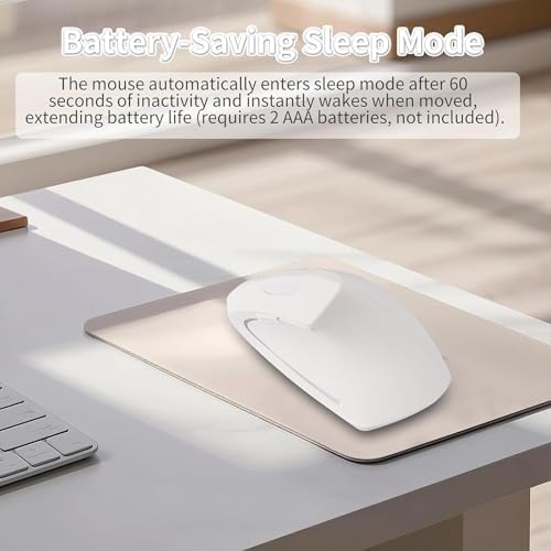 Ergonomic Vertical Wireless Mouse - USB C Dual Interface, Multi-Device Compatible, Reduces Hand Fatigue for PCs and Laptops, for Friends and Family (White)