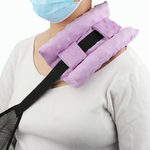 Upgrade Neck Pad Strap Cushion Pillow for Arm Sling Comfort Shoulder Support Pad Rotator Cuff Replacemet Surgery Elbow Brace Carry Padded Cover Broken Wrist Hand Injury Cast, Minky Dot Lavender