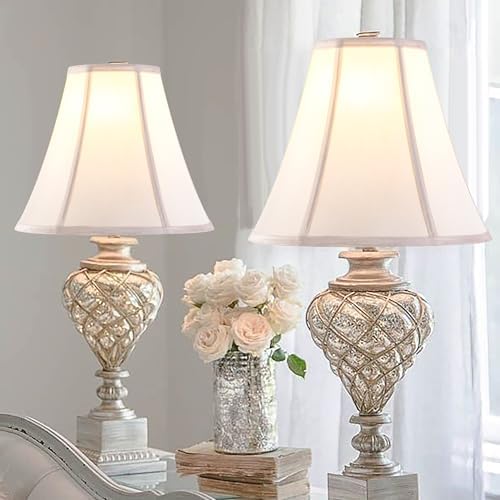GO&SO Yellowish Beige Bell Lamp Shades, 6"x13"x9.8", Set of 2