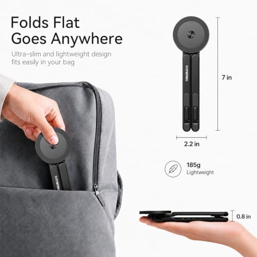 3-in-1 Portable Laptop Stand Magnetic Phone Holder Foldable Riser