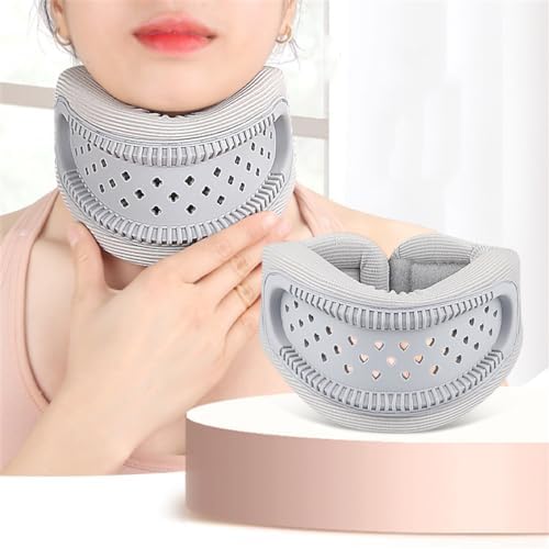 Neck Support Brace, Soft Foam Cervical Collar, Breathable Adjustable Neck Brace for Neck Pain and Support, Women and Men Cervical Spine Pressure Relief, Keep Vertebrae Stable and Aligned (Gray)