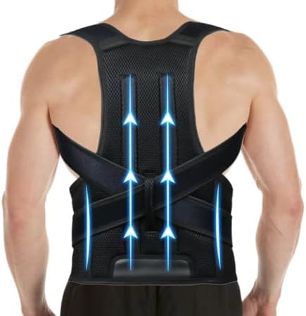 Posture Corrector for Men and Women,Adjustable Back Brace for Upper and Lower Back Pain Relief - Improve and Neck,Shoulder,Back Relieve XL(37"-42")