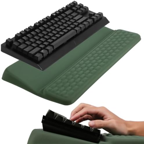Keyboard Stand with Wrist Rest, Ergonomic Memory Foam Support, Green